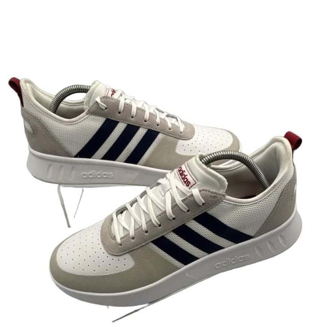 Adidas Court 80s Size 10 White Dark Blue Sneakers
